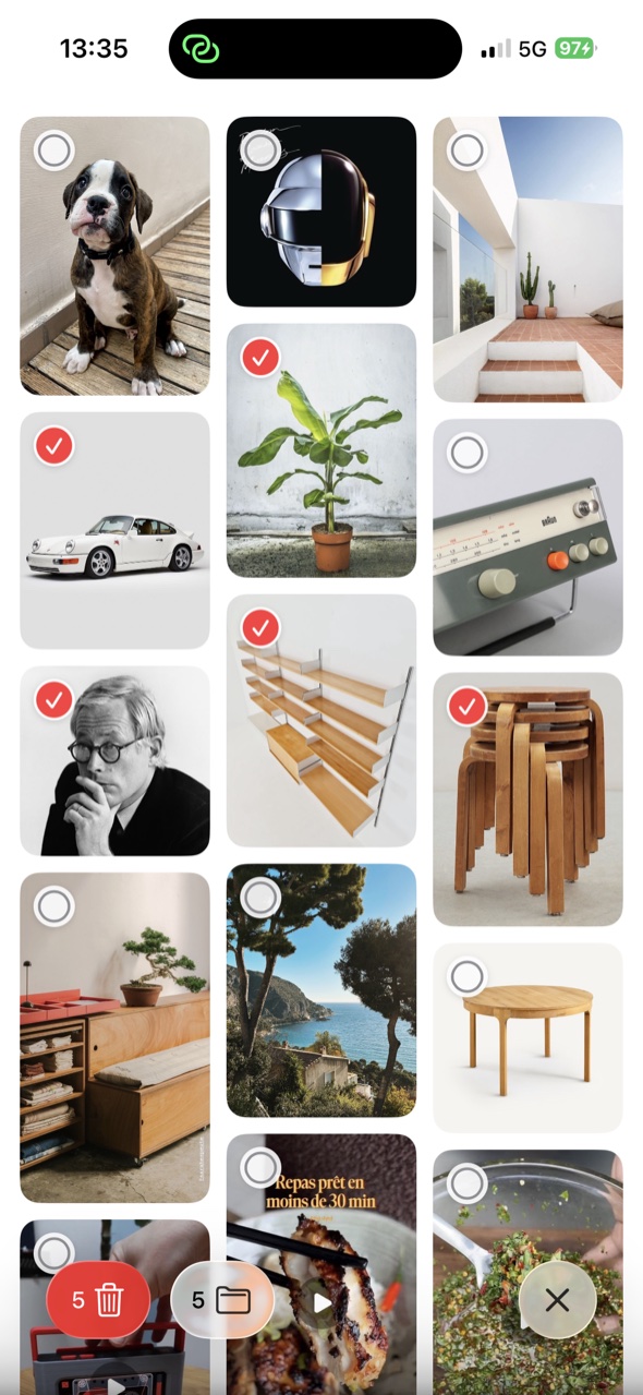 Pinpin on iPhone — feature view