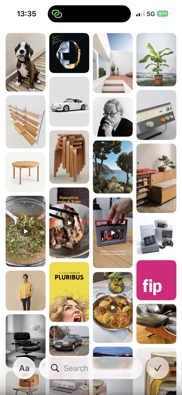 Pinpin on iPhone — browsing